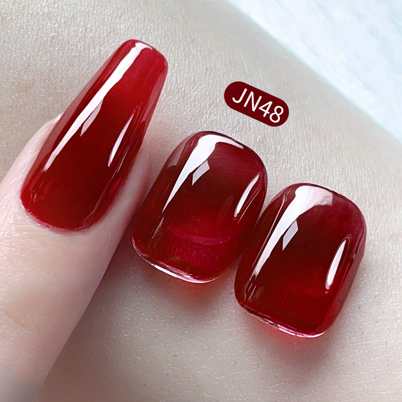 Faillite N PRETTY-Verhéritage à ongles en gel rouge sang, gel transparent translucide, Halloween, manucure d'hiver, N64.Art, 10ml