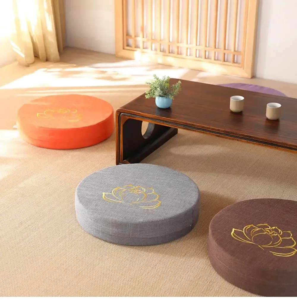 40X6CM Yoga meditar PEP textura dura cojín de meditación almohada de respaldo estera de Tatami japonés extraíble y lavable