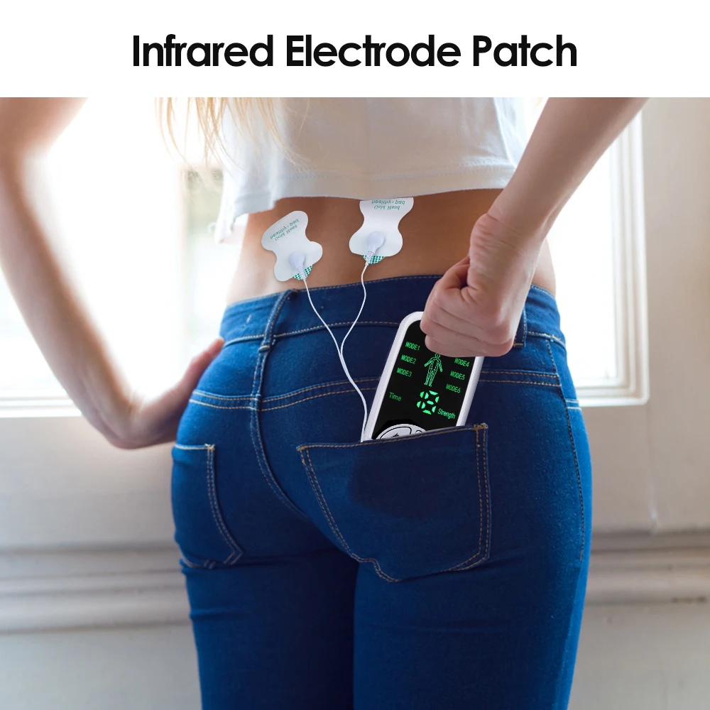 EMS Elektrische Spiertherapie Stimulator 6 Modi Tientallen Eenheid Machine Meridiaan Fysiotherapie Puls Abdominale Prostaat Body Massager