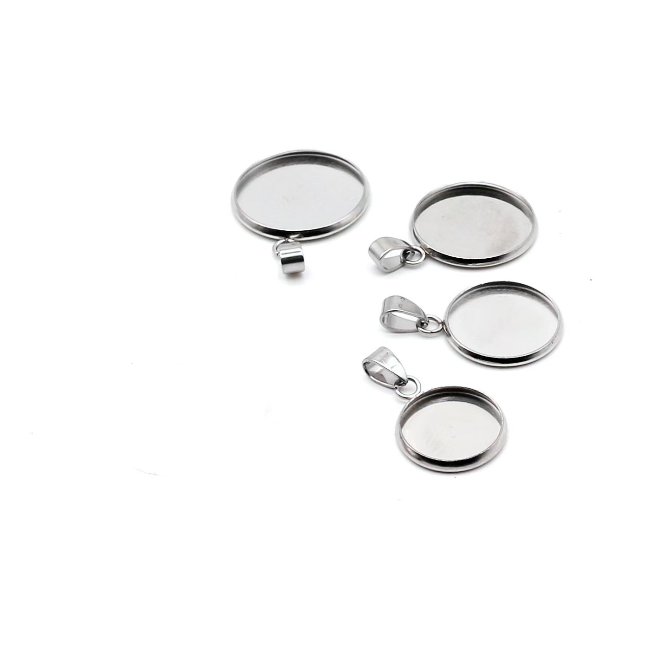 10 sztuk/partia bazy kaboszonu ze stali nierdzewnej, zawieszki do wyrobu biżuterii pasujące do rozmiarów 18, 20, 25, 30 mm