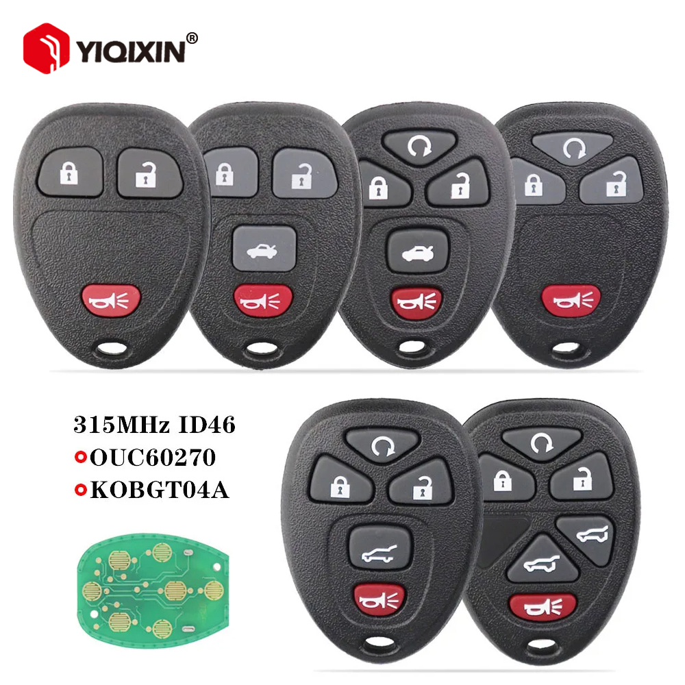Para Chevrolet Buick Cadillac Avalanche Tahoe Traverse GMC Acadia Yukon Saturn Outlook 315Mhz llave remota de coche OUC60270/KOBGT04A