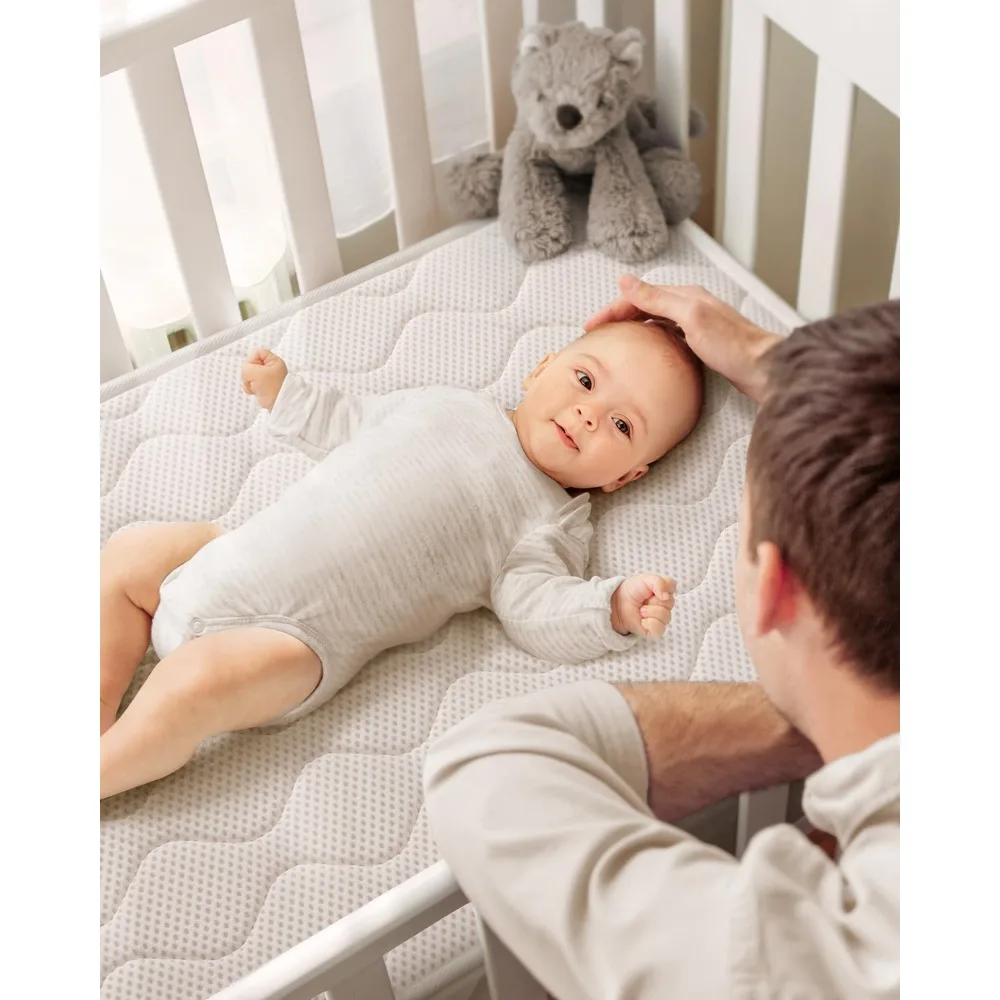 100% Breathable Crib Mattress, Certified Premium Foam Toddler Mattress for Toddler Bed with Soft Full-Zip Closure Design