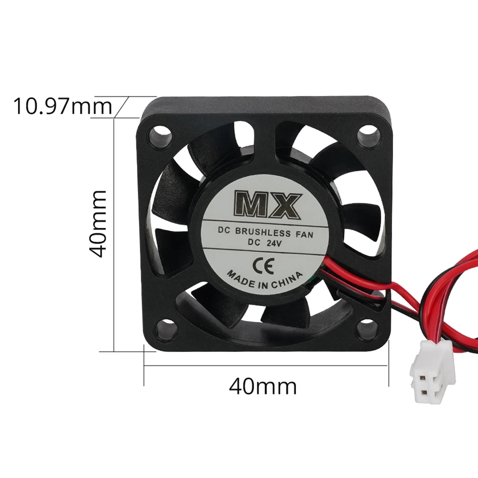 4 個 4010 24 V & 12 V 冷却ファン 3D プリンタ用、DC 2Pin 40X40X10mm 油圧ベアリングブラシレス 3D プリンタ冷却ファン