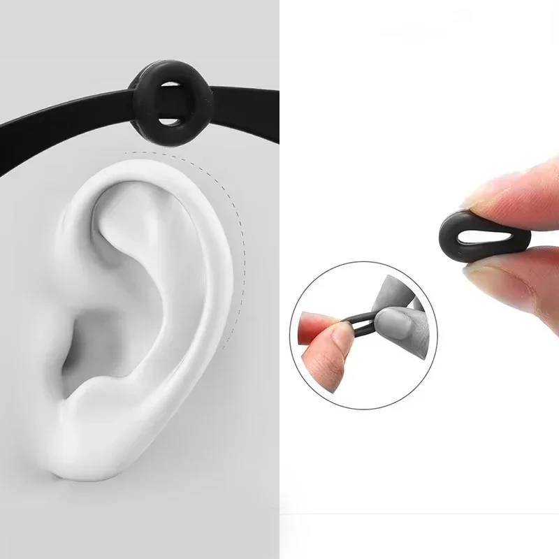 10 pçs antiderrapante silicone aperto de orelha óculos perna orelha gancho rolha suporte fixador acessórios templo ponta óculos titular