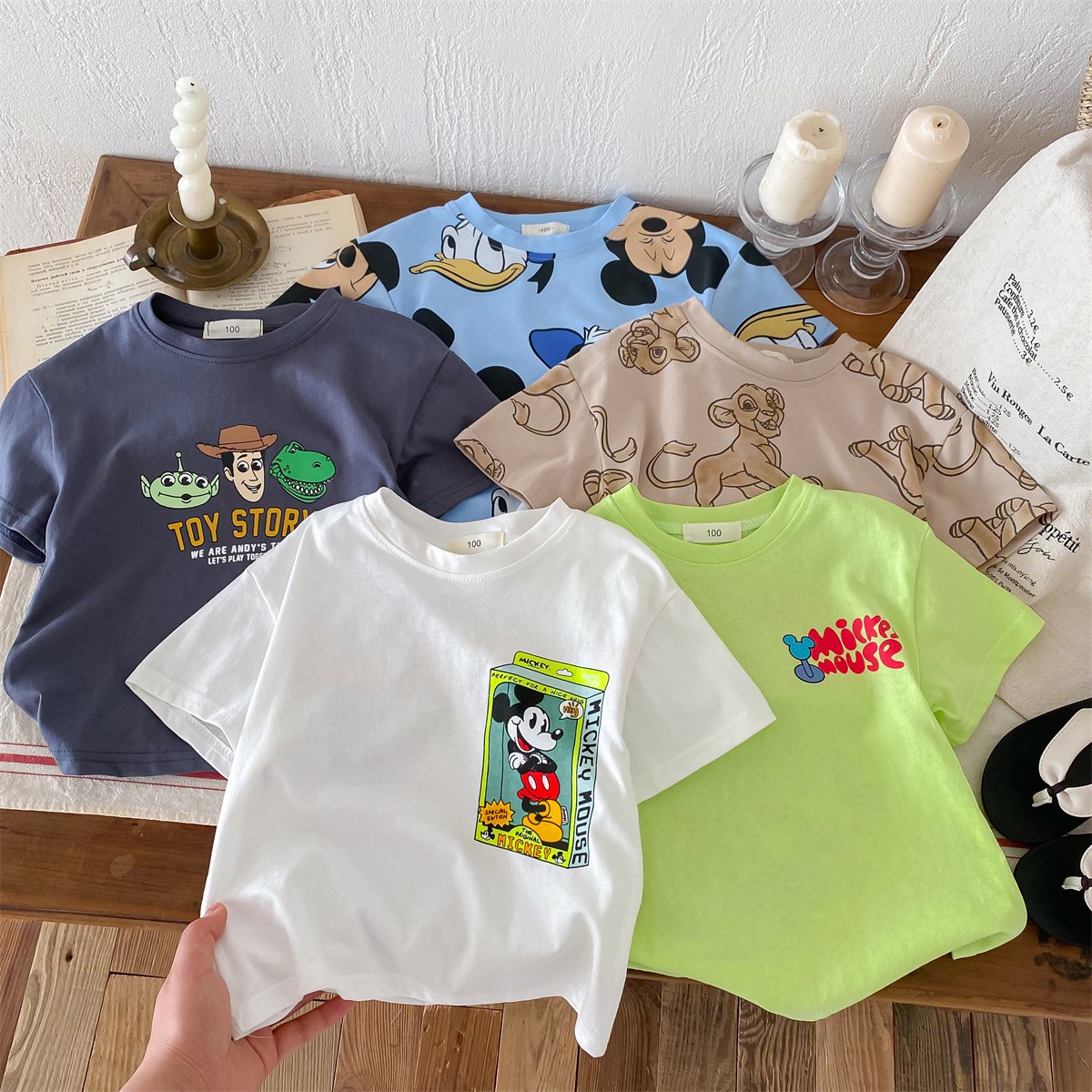 Topolino Abbigliamento per bambini T-shirt Estate stampata Cartoon Moda Manica corta Ragazzi T-shirt Design popolare T-shirt per bambini Girocollo