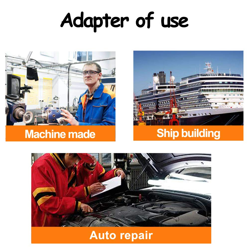 Podofo-Elétrica Rivet Gun Broca Adaptador, Conector de Conversão Sem Fio, Nut Gun Bit, 2.4-4.8mm, Ferramenta Bico