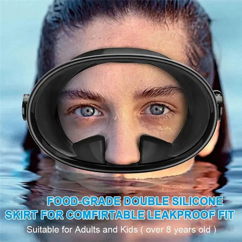 A42Z-HD Field Of Vision Diving Goggles Waterproof Anti-Fog Explosion-Proof Silicone Goggles Retro Free Diving Masks