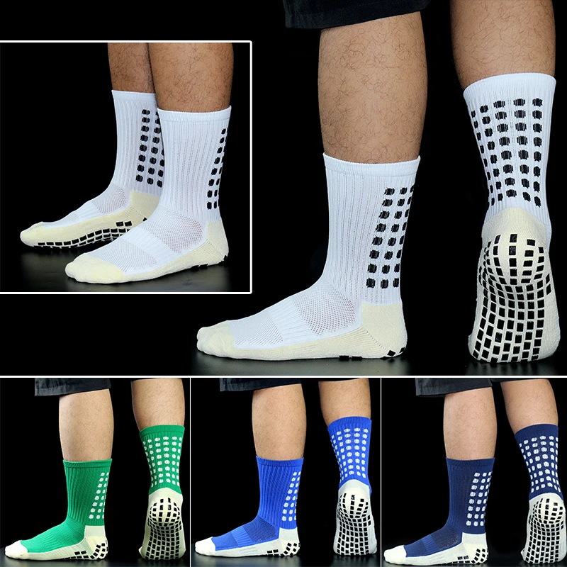 ใหม่กีฬา Anti SLIP ถุงเท้าฟุตบอลผ้าฝ้ายฟุตบอลชายถุงเท้า calcetas antideslizantes de Futbol