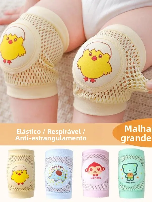 Protetor de Joelho para Bebês Versão Fina de Verão Almofada de Proteção para Crianças que Estão Engatinhando Auxiliar para Ap...