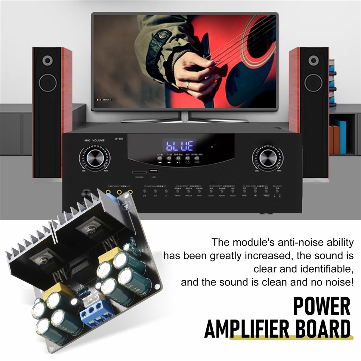 BABQ LM1875 パワーアンプボードデュアルチャンネル 2.0 ステレオピュアパワーアンプボード DIY スピーカーハイパワーモジュール
