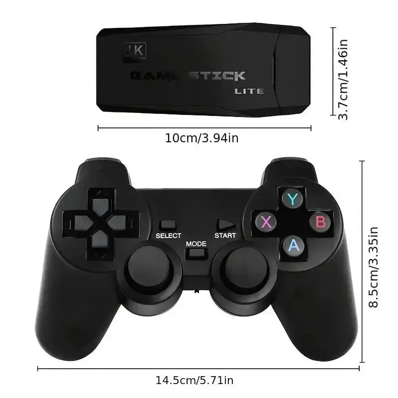 Retro Video Game Console Stick M8 Wireless Controller 4K 20000 Emulators 9 Built-in Games PS1 Compatible Gift for Kids