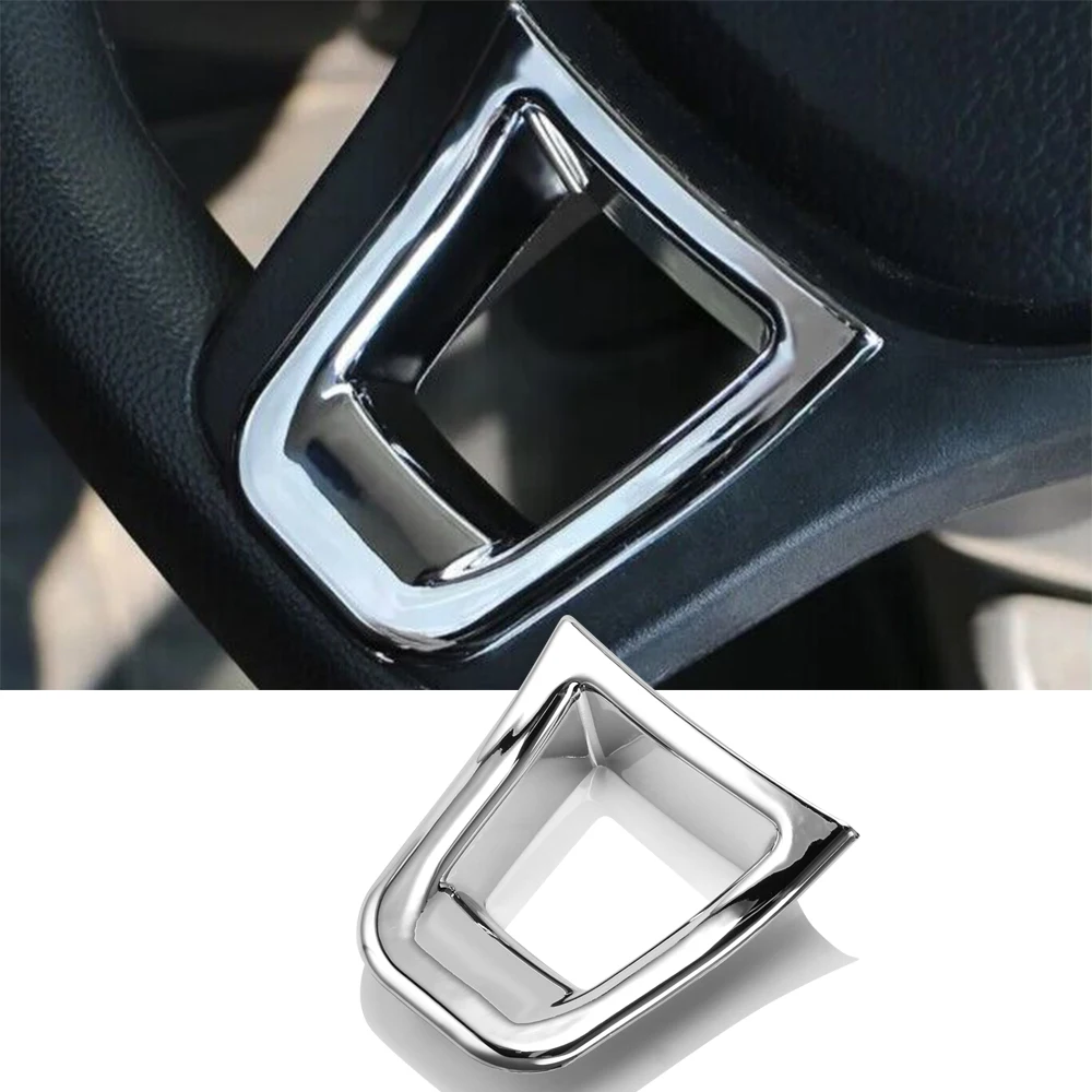 พวงมาลัยรถตกแต่งฝาครอบสติกเกอร์ Trim สําหรับ Volkswagen VW Passat B8 Tiguan MK2 Golf 7 7.5 MK7 MK7.5 E-UP อุปกรณ์เสริม