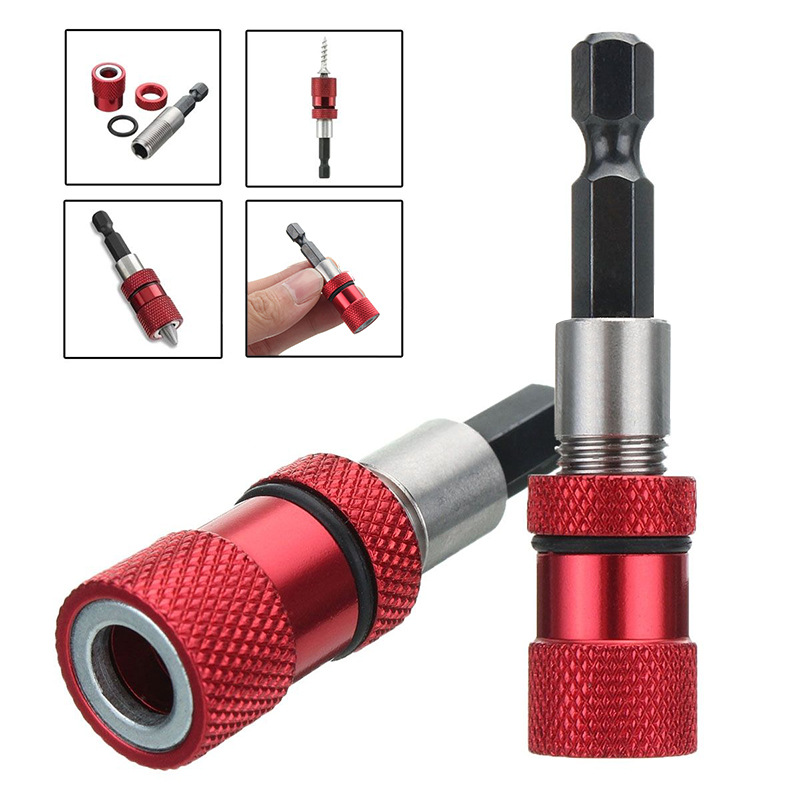 SenNan 1pcs Hex Shank Screw Depth Magnetic Screwdriver Bit Holder 1/4" Hex Driver with Drill Bits Bar Extension Scewdriver Bit