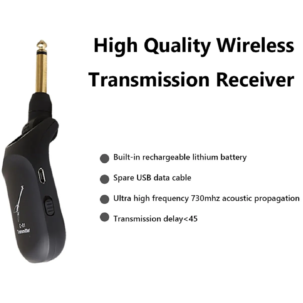 Miwayer Sistema wireless per chitarra C01 A8 Trasmettitore audio Ricevitore Pickup Sistema wireless ricaricabile per basso elettrico per chitarra