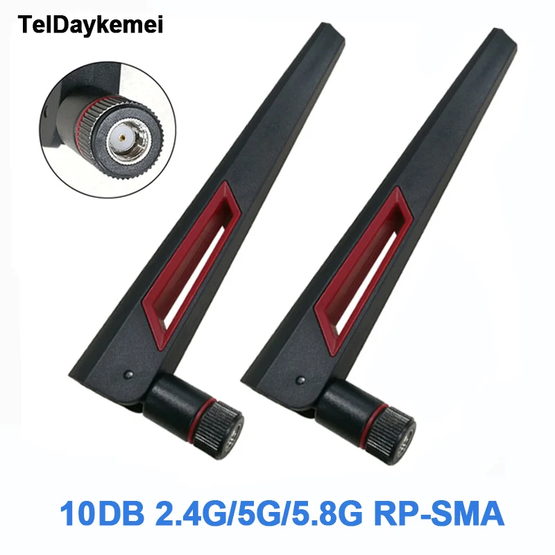 10dbi WIFI RP SMA 남성 안테나 2.4Ghz 5Ghz 범용 안테나 wifi 증폭기 WLAN 라우터 신호 부스터 안테나