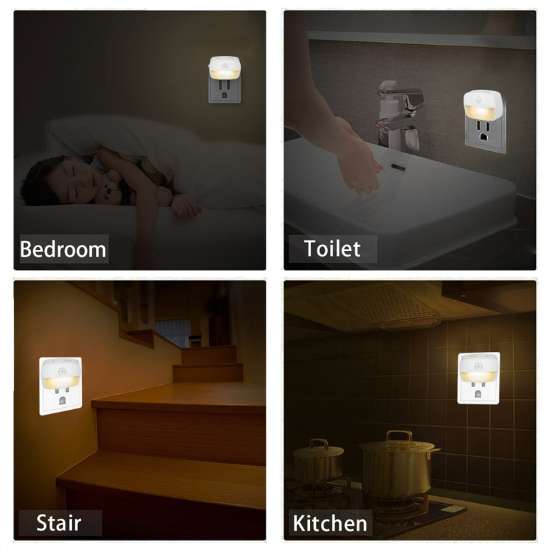 Luce notturna a LED Spina europea con sensore di movimento intelligente Lampada da parete 220V per corridoio domestico WC Corridoio Scala Cucina Camera da letto Lampada da notte