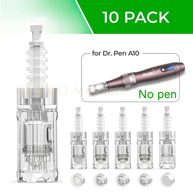 Dr Pen A10 cartucho de bayoneta microagujas para 12 24 36 42 Nano aguja MTS Micro aguja de tatuaje Compatible con agujas de tatuaje