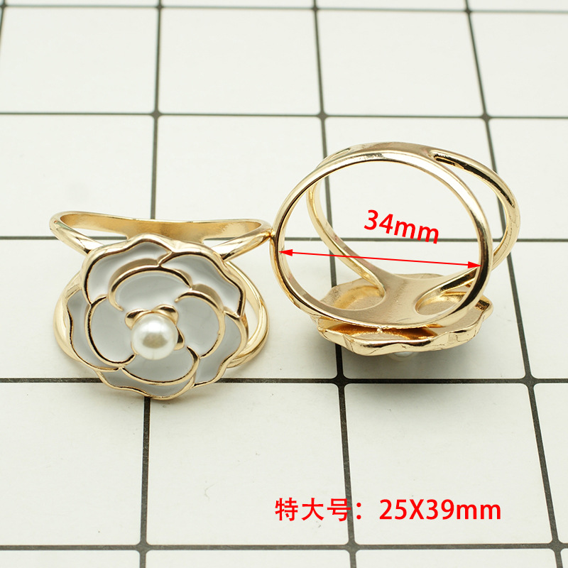 Hebilla de bufanda de Metal con forma de flor para mujer, soporte de lazo de cristal cruzado Simple, accesorios de joyería, regalos