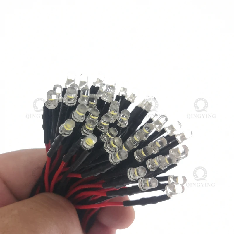 20 pz 3 V 5 V 12 V 24 V 3mm 5mm LED Rosso/Verde/Blu/Giallo/UV/Arancio/Rosa/Caldo/Bianco/Blu ghiaccio/RGB Diodi emettitori di luce precablati