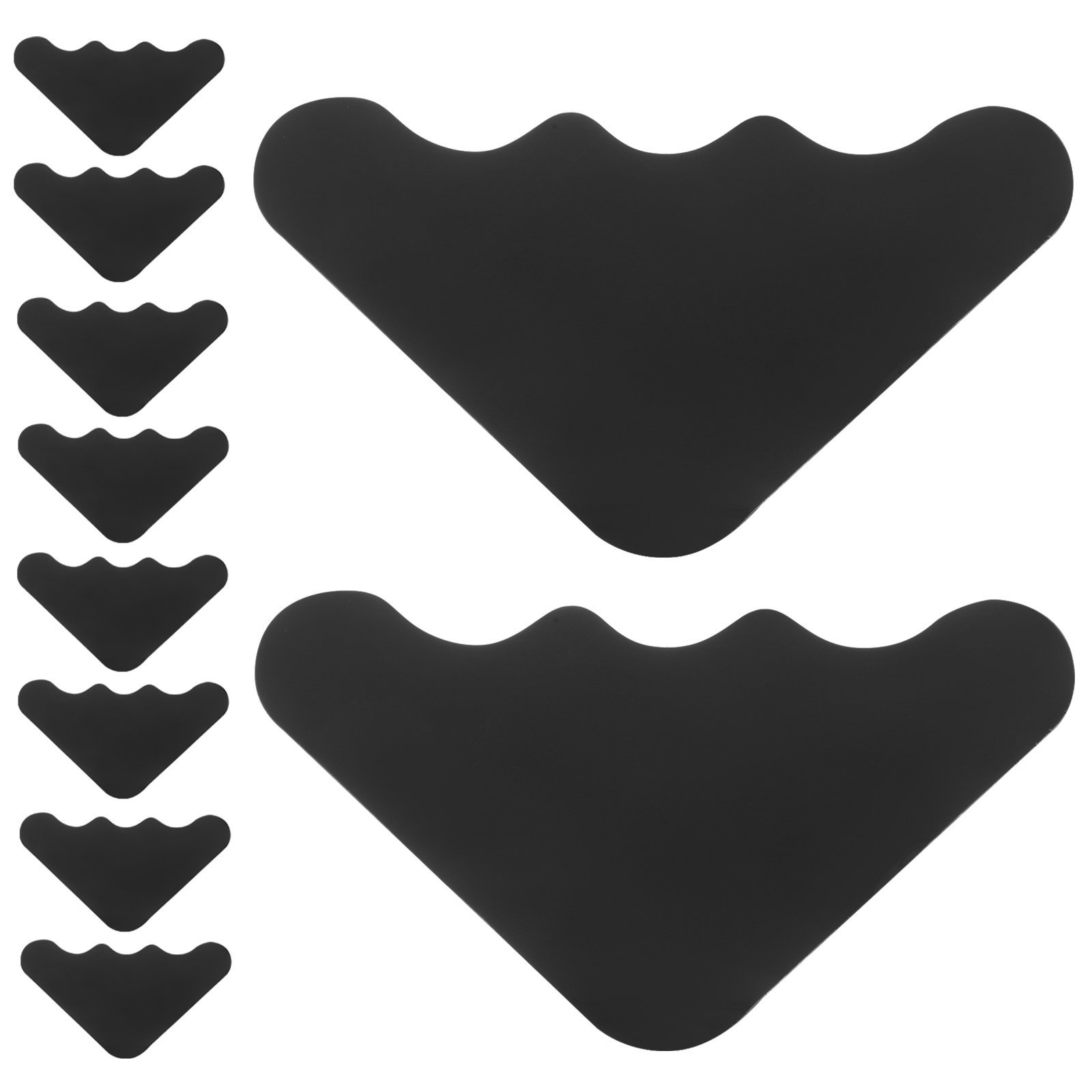 10Pcs Never Curl Rug Corner Grippers PU Washable Rug Pad Grippers for Hardwood Floors Tiles Carpet Corner Grips