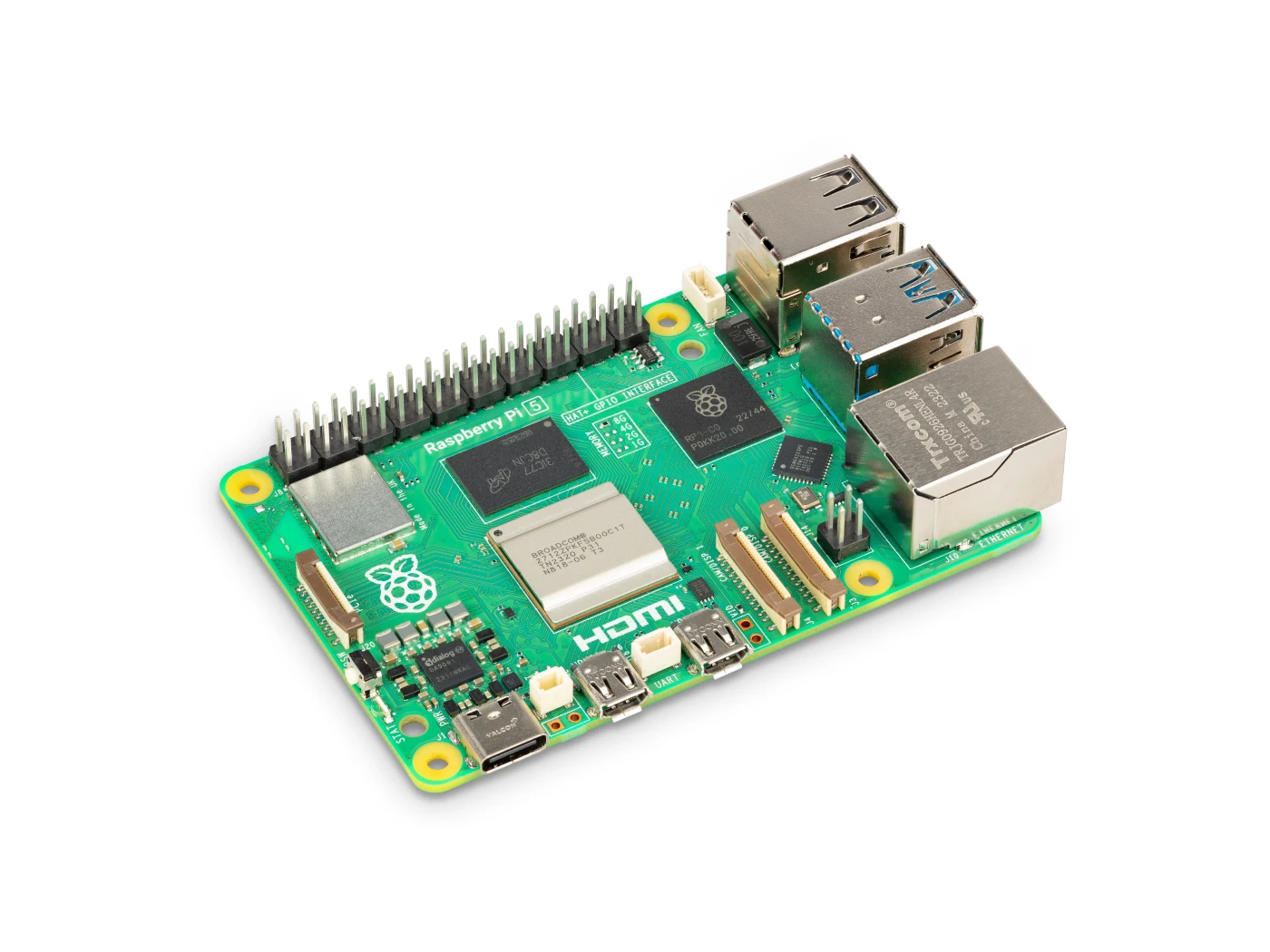 Raspberry Pi5 8 GB Laptop, Raspberry Pi 5 MIni-PC-Computer, 2,4 GHz 64-Bit-Quad-Core-Arm Cortex-A76, Bluetooth5.0, BLE Wireless