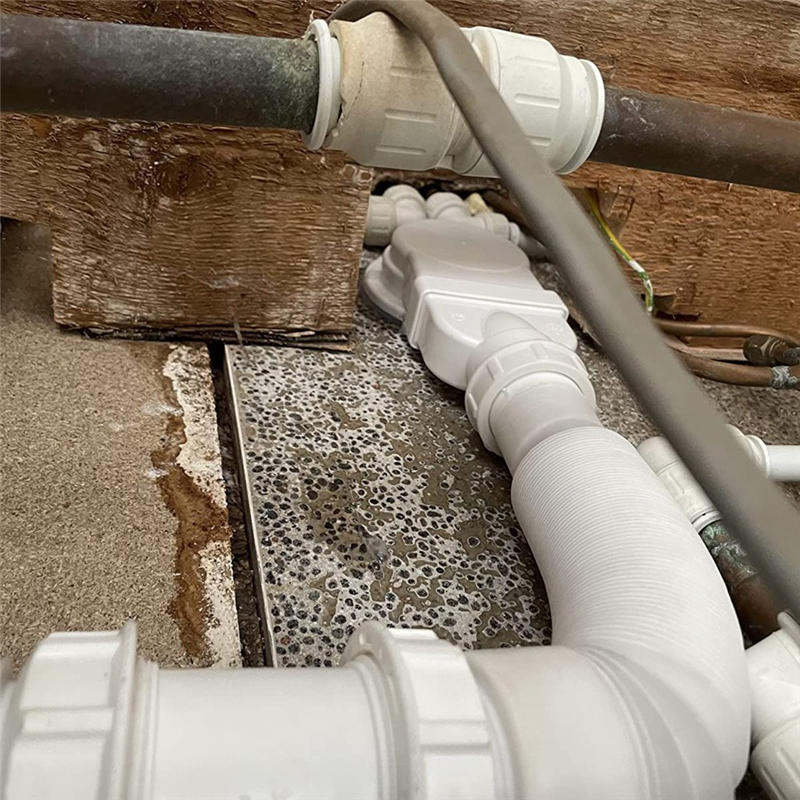 Low Profile Shower Drain Chrome Plated ABS Shower Tray Siphon Slim Drain 90mm 36 L/Min Water Flow, Trap Side Drain