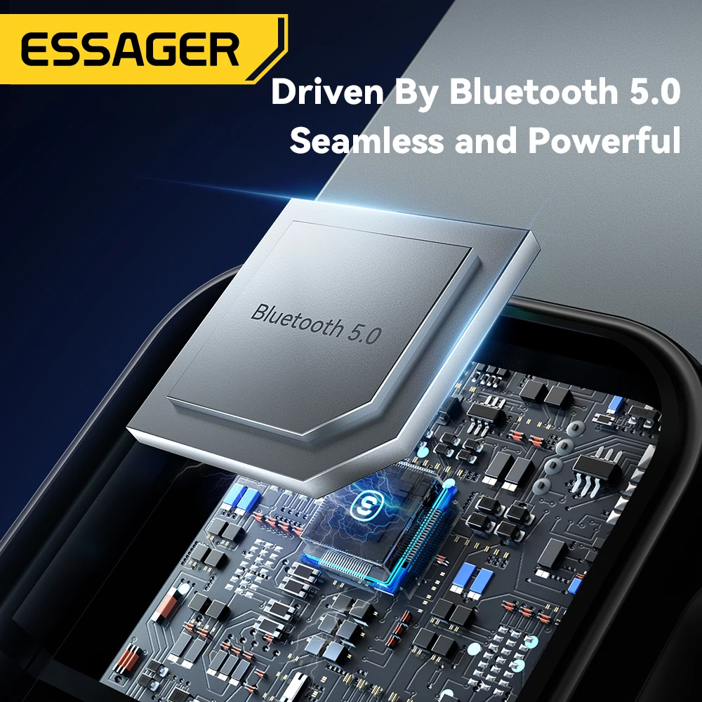 Essager USB Bluetooth 5.0 Receiver Aux Bluetooth Adapter For Car 3.5mm Jack Speaker Auto Handfree Car Audio Music Transmitter