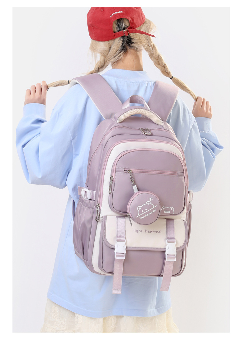 3-9 학년 학생 학교 배낭 지갑 귀여운 만화 인쇄 학교 가방 접합 배낭 책 가방 mochilas de hombre