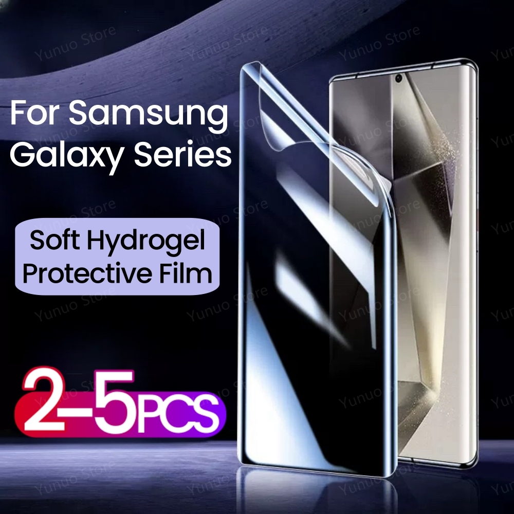 2-5PCS Hydrogel Schutz Film Für Samsung Galaxy S24 S23 S22 S21 Ultra Plus Hinweis 20 Ultra 10 plus Screen Protector S24Ultra