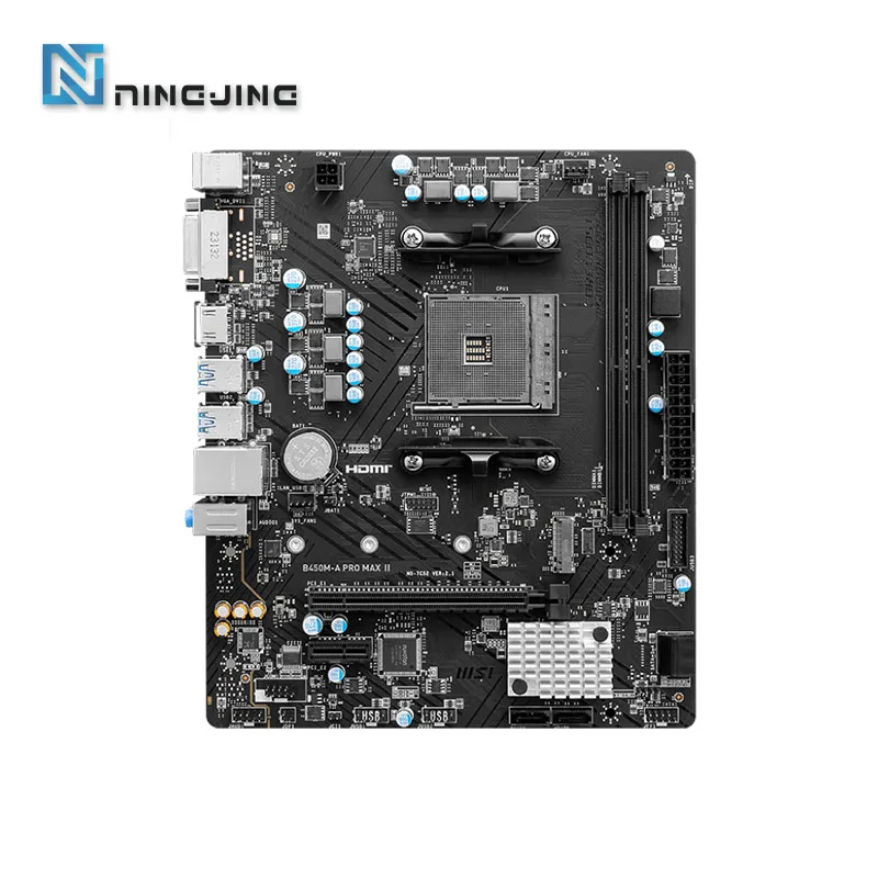 MSI AMD B450M-A PRO MAX II New Motherboard Dual-channel DDR4 Memory M.2 SATAIII USB3.2 Support R9 CPU Socket AM4 Mainboard