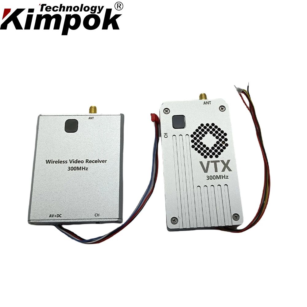 Transmisor y receptor de vídeo FPV de 300Mhz y 5W, transmisión de imágenes de largo alcance VTX para drones de 300M