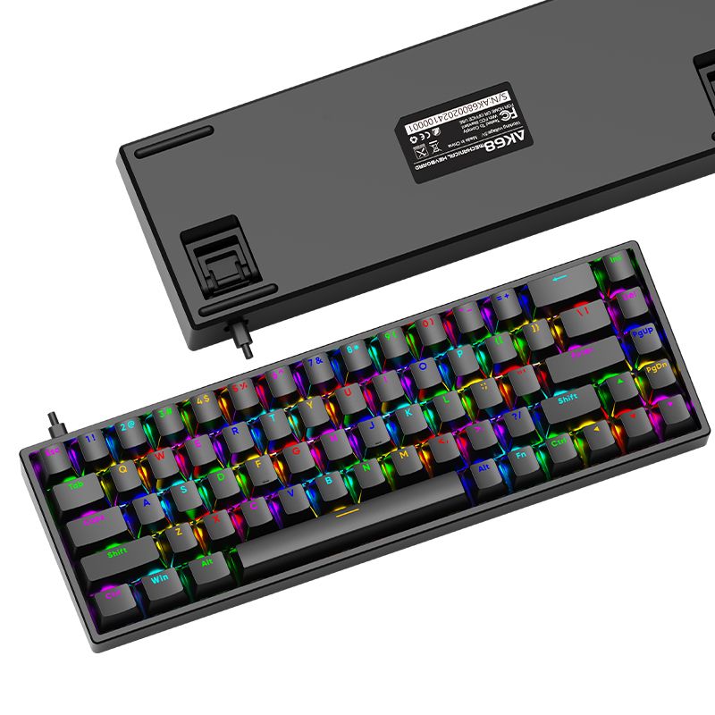 SOREX AK68 Mechanical Keyboard ABS Keycap 68 Keys Wired Gamer Keyboard Hot Swap Custom Gasket for Pc Laptop