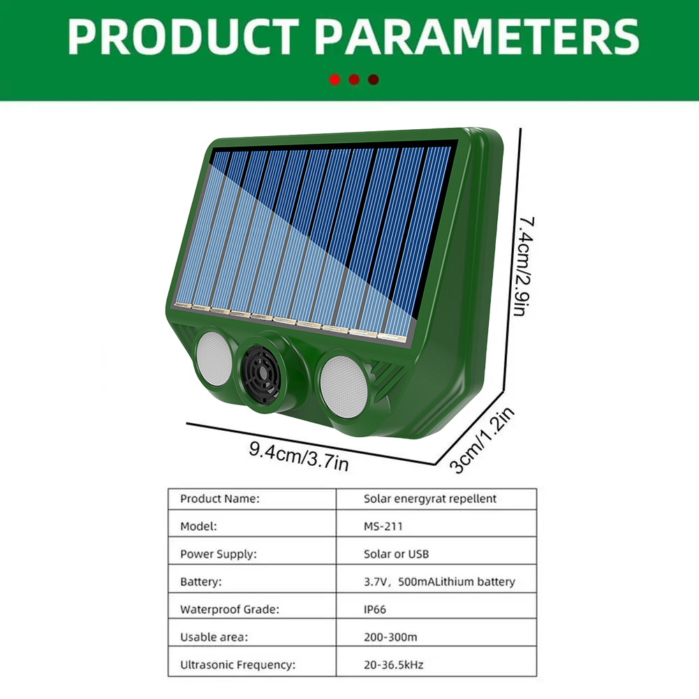 屋外ソーラー忌避装置,動物忌避剤,マウス忌避剤,コヨーテ,キツネ,アライグマ,鹿,500mah