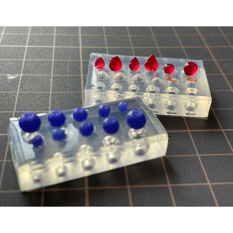 Molde para golosinas con temática frutas, molde silicona con forma fresa y cereza/arándano para manualidades y XXFB