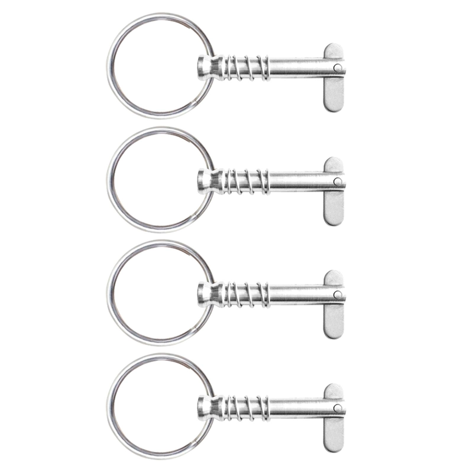 4-pack Quick Release Pin Bimini Top Pins 1/4 inch met veer 316 roestvrij staal Marine Hardware 43 mm