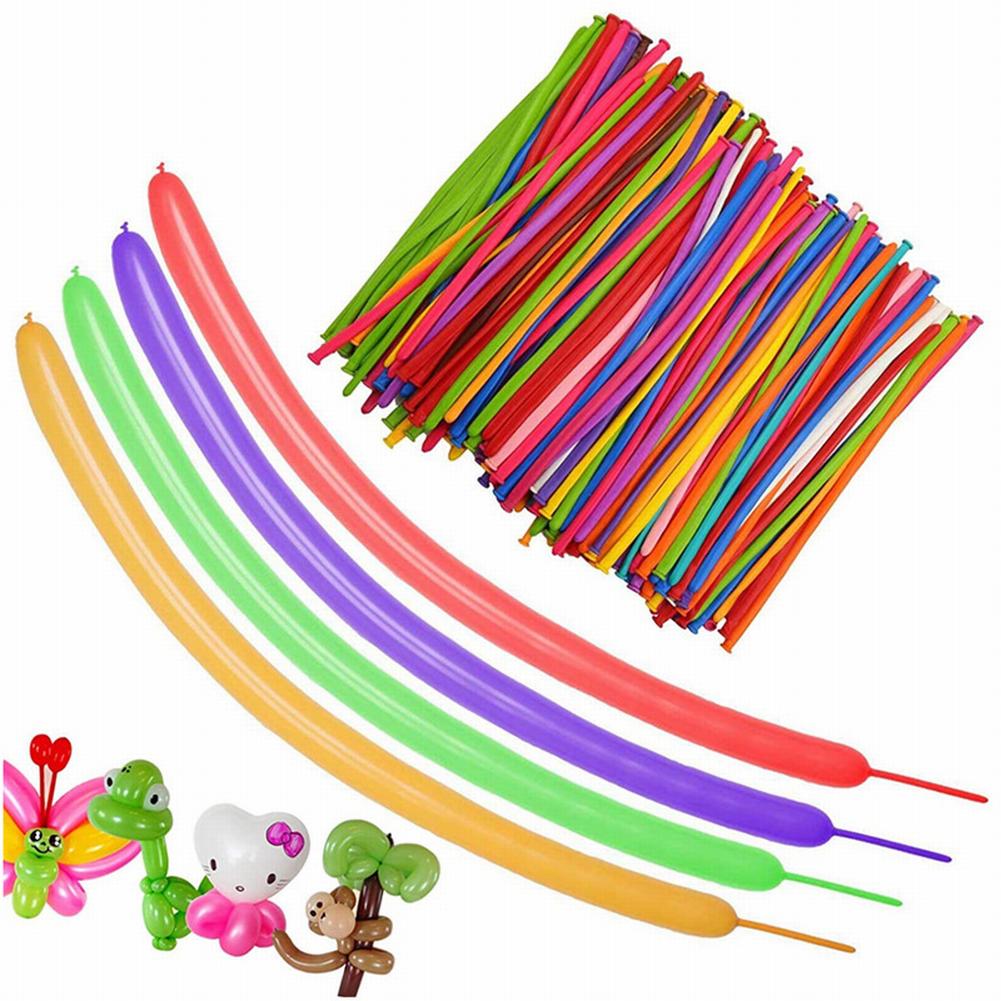 100pcs สีสันบิดบอลลูน Magic-Long Strip Latex 260Q บอลลูนสําหรับวันเกิดงานแต่งงานตกแต่ง DIY การสร้างแบบจําลองสัตว์
