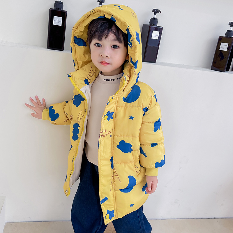 Nuove ragazze Ragazzi Piumino Cappotti invernali Vestiti per bambini Giacca a vento con cappuccio Cappotto per bambini 2-7 anni Capispalla caldo in cotone