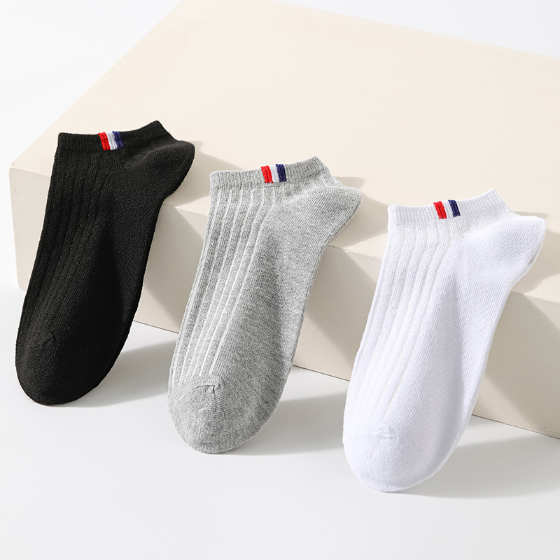 5 pares de calcetines finos de barco, mezcla de verano, Color liso, informal, transpirable, absorción del sudor, calibración