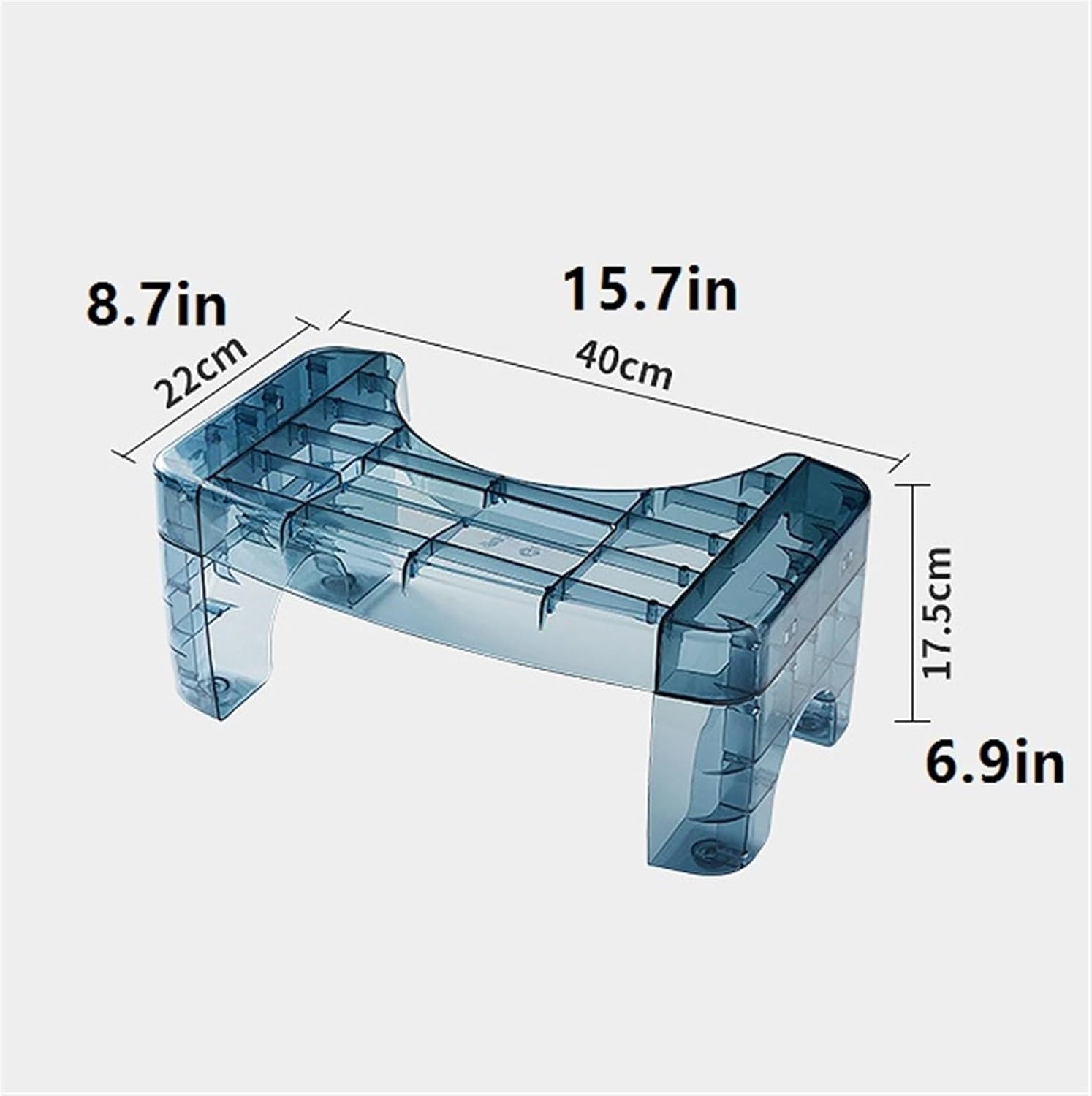Toilettenhocker Transparenter Toilettenhocker aus Kunststoff, Waschraum-Fußhocker, Toilettensitzhocker, Badezimmerhilfe, Fußstütze