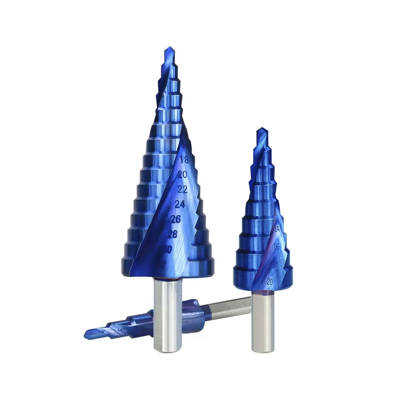 XCAN Kim Loại Mũi Khoan 4-32Mm HSS Nano Xanh Dương Phủ Bước Mũi Dụng Cụ Khoan HSS Kim Loại Gỗ Lỗ dao Cắt Bước Nón Mũi Khoan