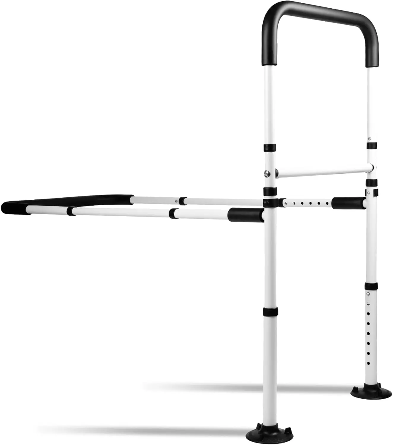 Bed Assist Rails Adjustable, Safety Bed Handle with Leg, Fall Prevention Hand Guard Grab Bar Bed Cane, Bed Rails for El