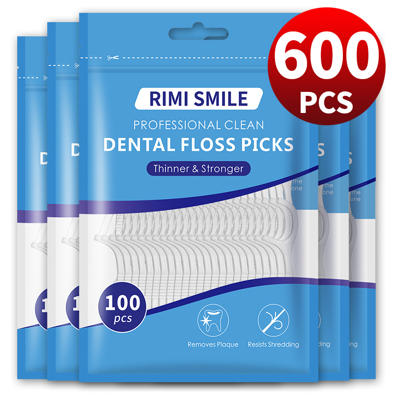 600 uds/300 uds/100 uds/50 uds/30 Uds.-palo de hilo Dental-herramienta de limpieza interdental