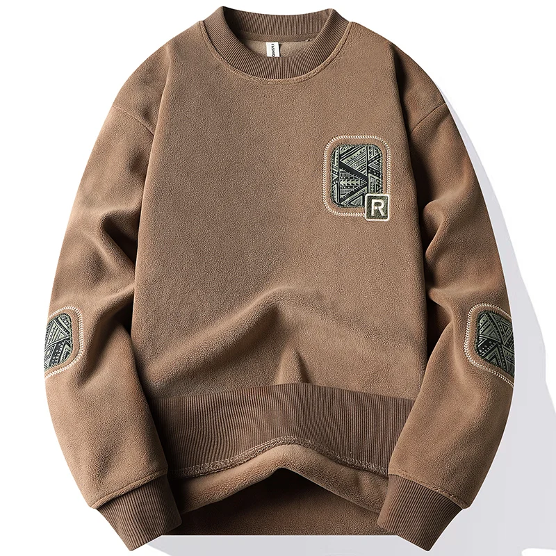 Herrenmode Dicker Kapuzenpullover Stickerei Pullover Fleece Gefüttert Herren Winterkleidung Elegante Luxusmarke Weiß Grün Pullover
