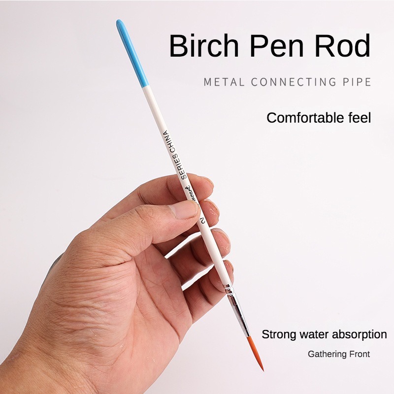 Artist Paint Brush 6 Pcs Set Thin Pen Extra Long Fine Point Liner Tip #000#00#0#1#2#3, Scale Models Nail Acrylic Oil Watercolor