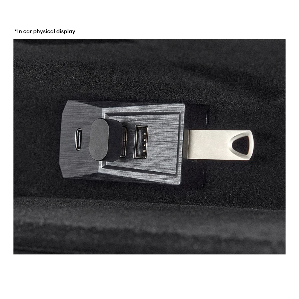 Hub USB do schowka w Tesla Model Y Juniper 2025 Launch Model 3 Highland, rozdzielacz cyfrowy Type-C, stacja dokująca, transmisja danych