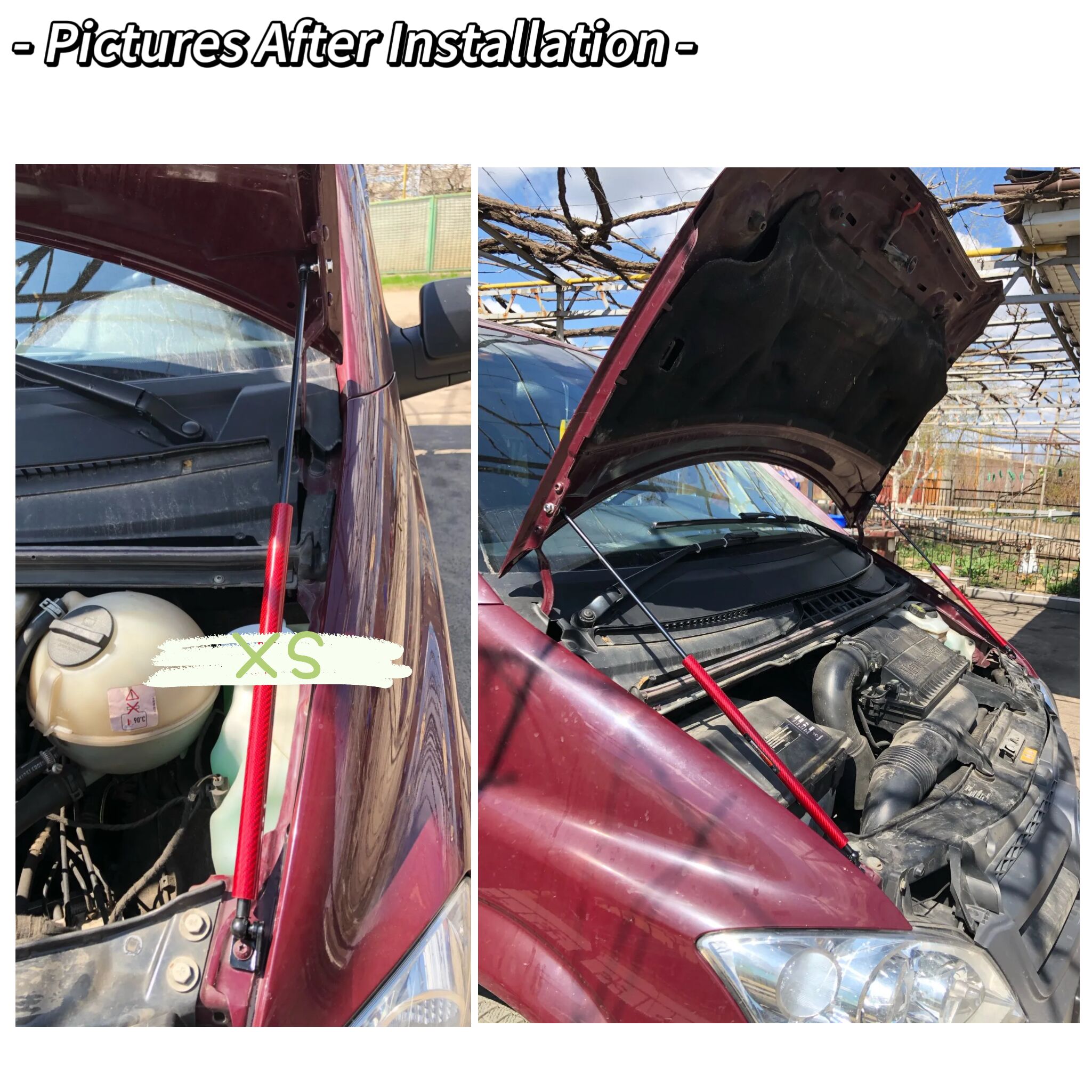 フードリフトサポートメルセデスベンツヴィト W639 2003-2014 ビアノ V クラスヴァレンテボンネット変更ストラットショックロッドシリンダーダンパー