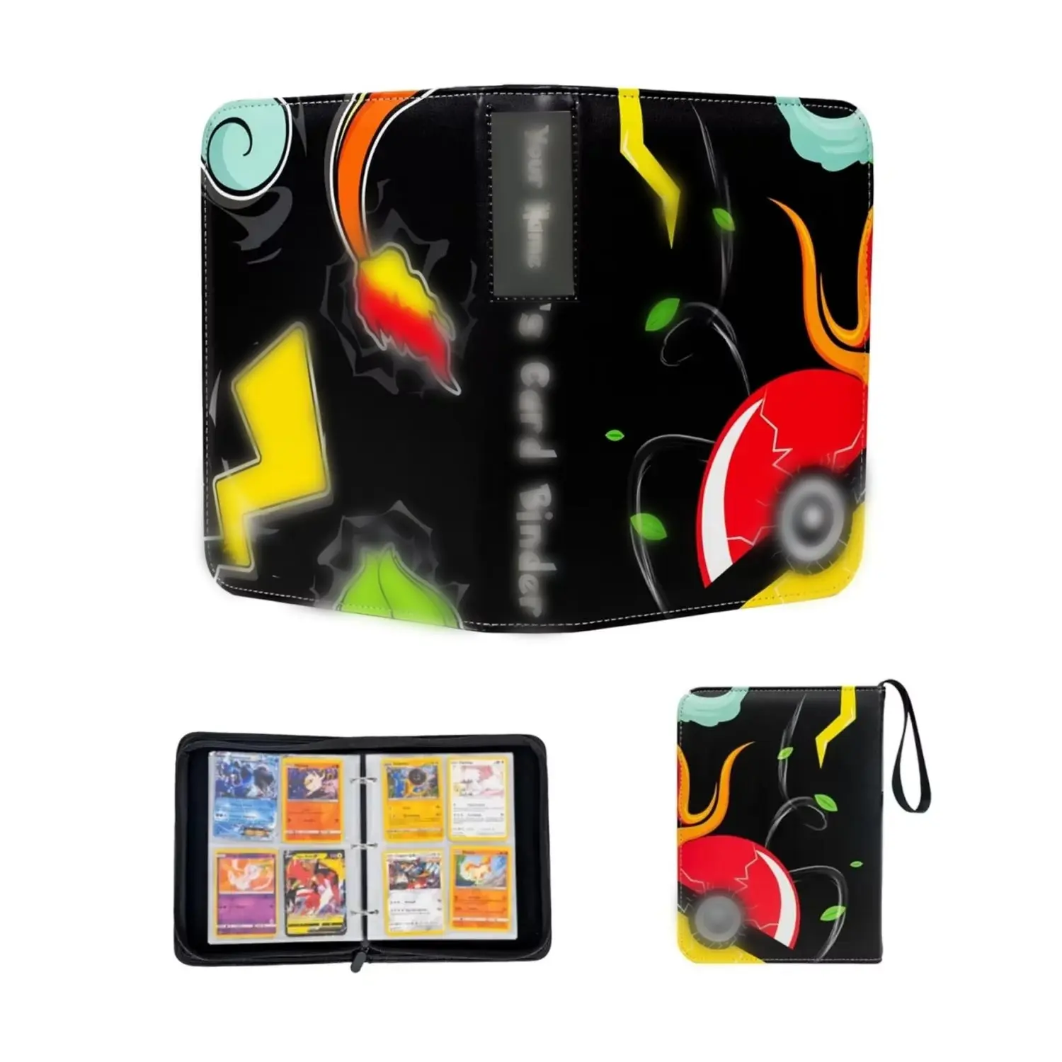 400-pocket kaartbinder, gepersonaliseerde, categorie- en verzamelkaarten, beschermde mappen, kaartlijstmap, kaartboek met ritssluiting