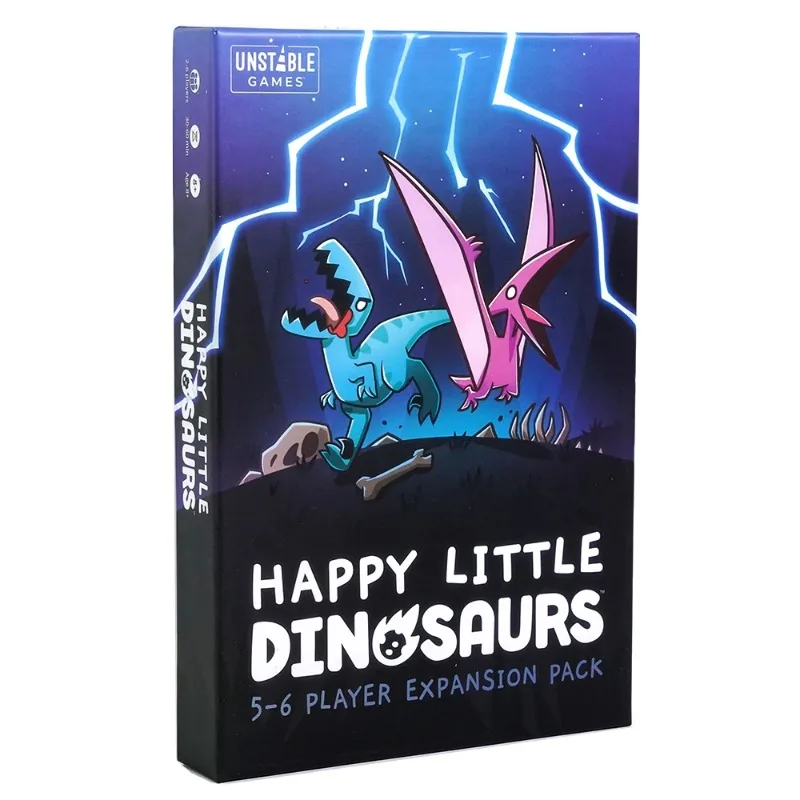 Juegos inestables Juego básico Happy Little Dinosaurs Sabotación competitiva Juego de cartas divertido Expansión de 5-6 jugadores Tic Tac K.O. : Dragones