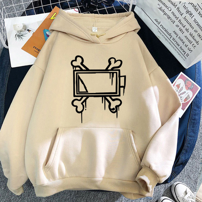 하라주쿠 남성 까마귀 MURDER DRONES 후드 인쇄 긴 소매 캐주얼 봄 가을 운동복 streetwear y2k 의류 남여