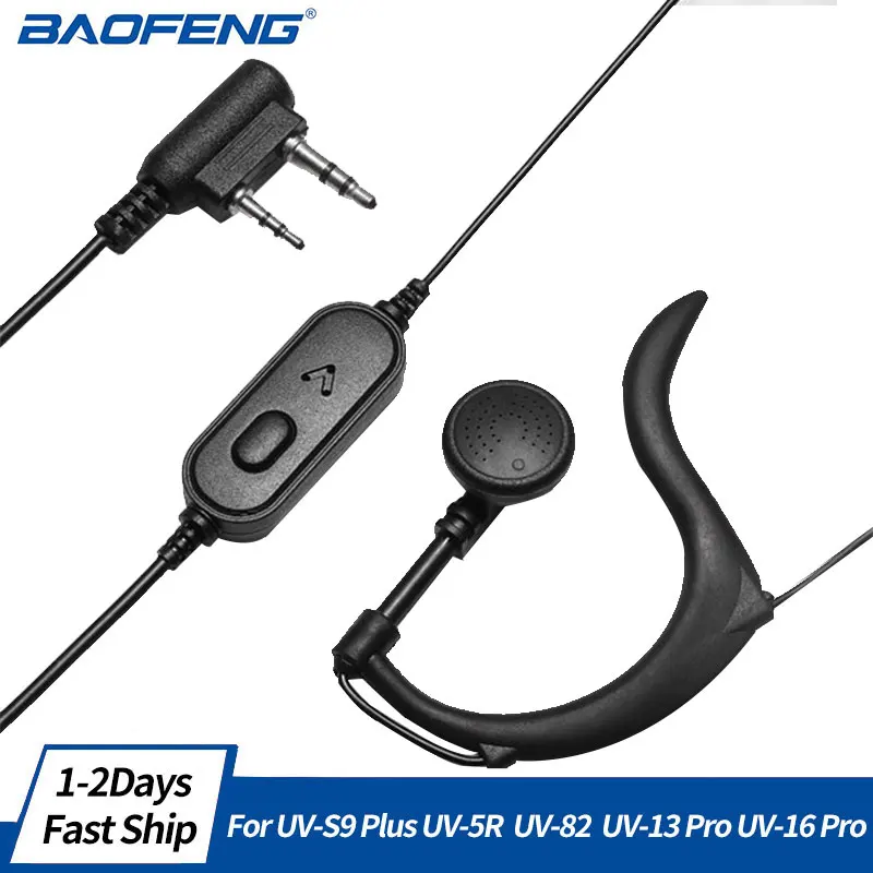 Baofeng PTT Mic słuchawka Walkie Talkie słuchawka douszna do UV-5R BF-888S UV 13 17 21 Pro 5RH CB Two Way Radio